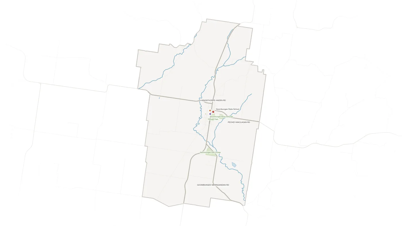 Goombungee urban fabric map