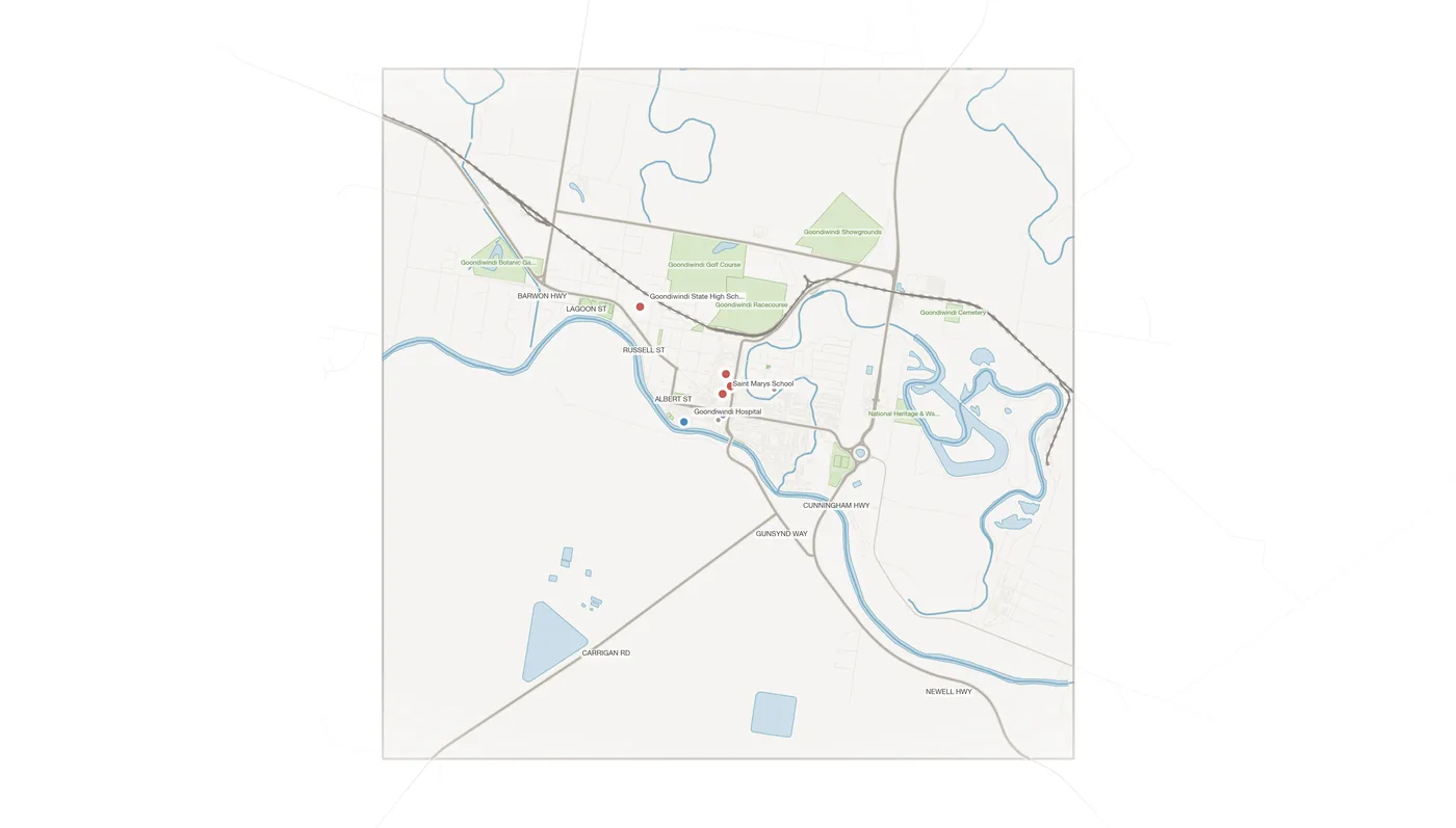 Goondiwindi urban fabric map