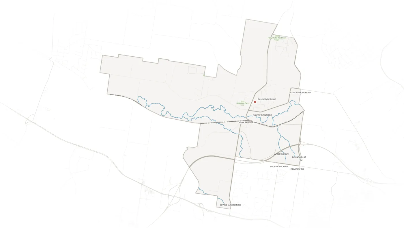 Gowrie Junction urban fabric map