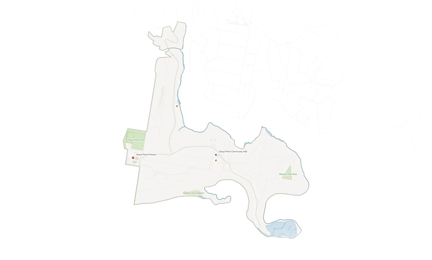 Grays Point urban fabric map