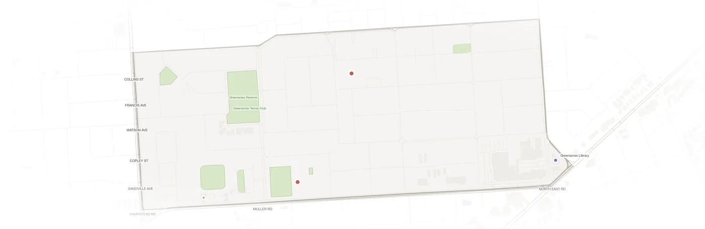 Greenacres urban fabric map