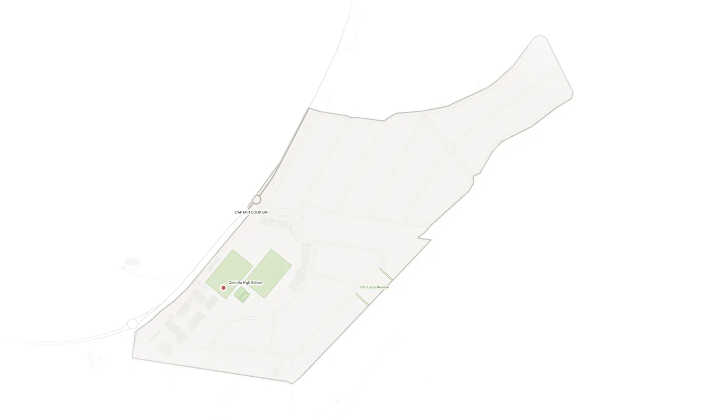 Greenhills Beach urban fabric map