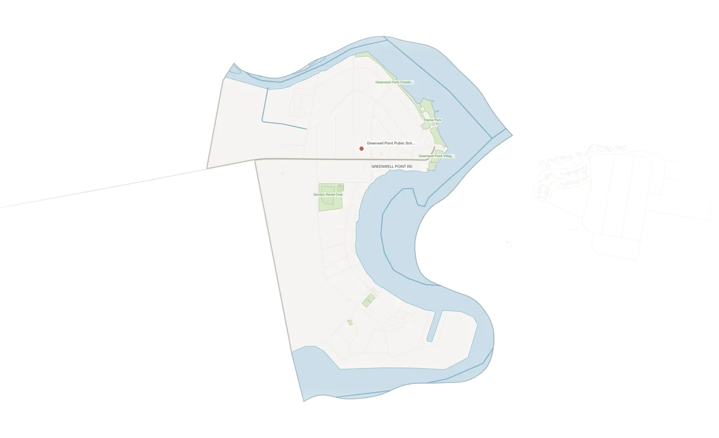 Greenwell Point urban fabric map