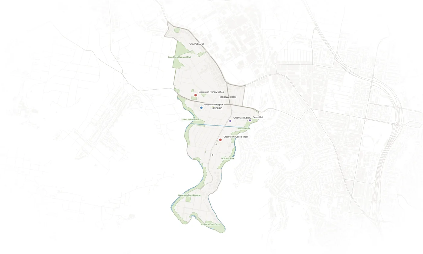 Greenwich urban fabric map