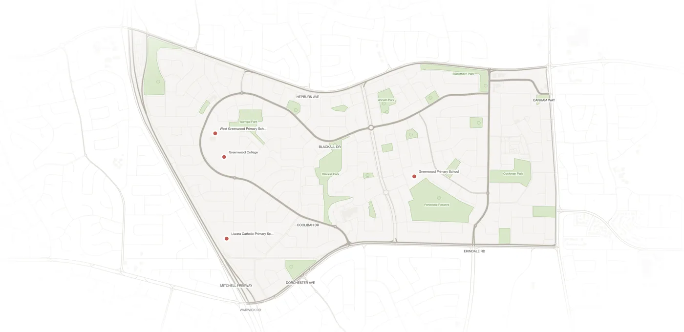 Greenwood urban fabric map