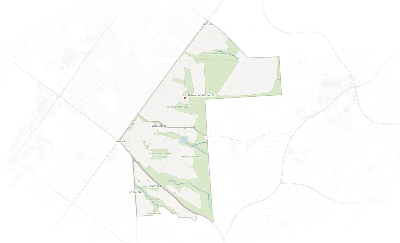 Gulfview Heights urban fabric map