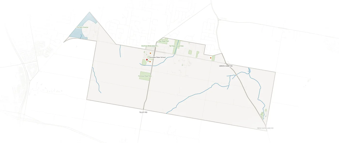 Gumdale urban fabric map