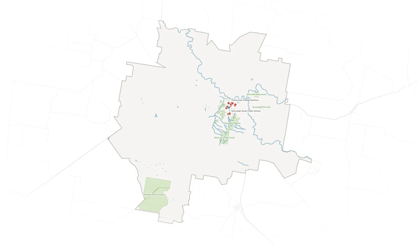 Gunnedah urban fabric map