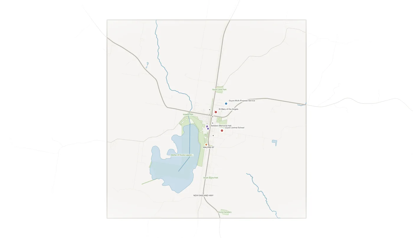 Guyra urban fabric map