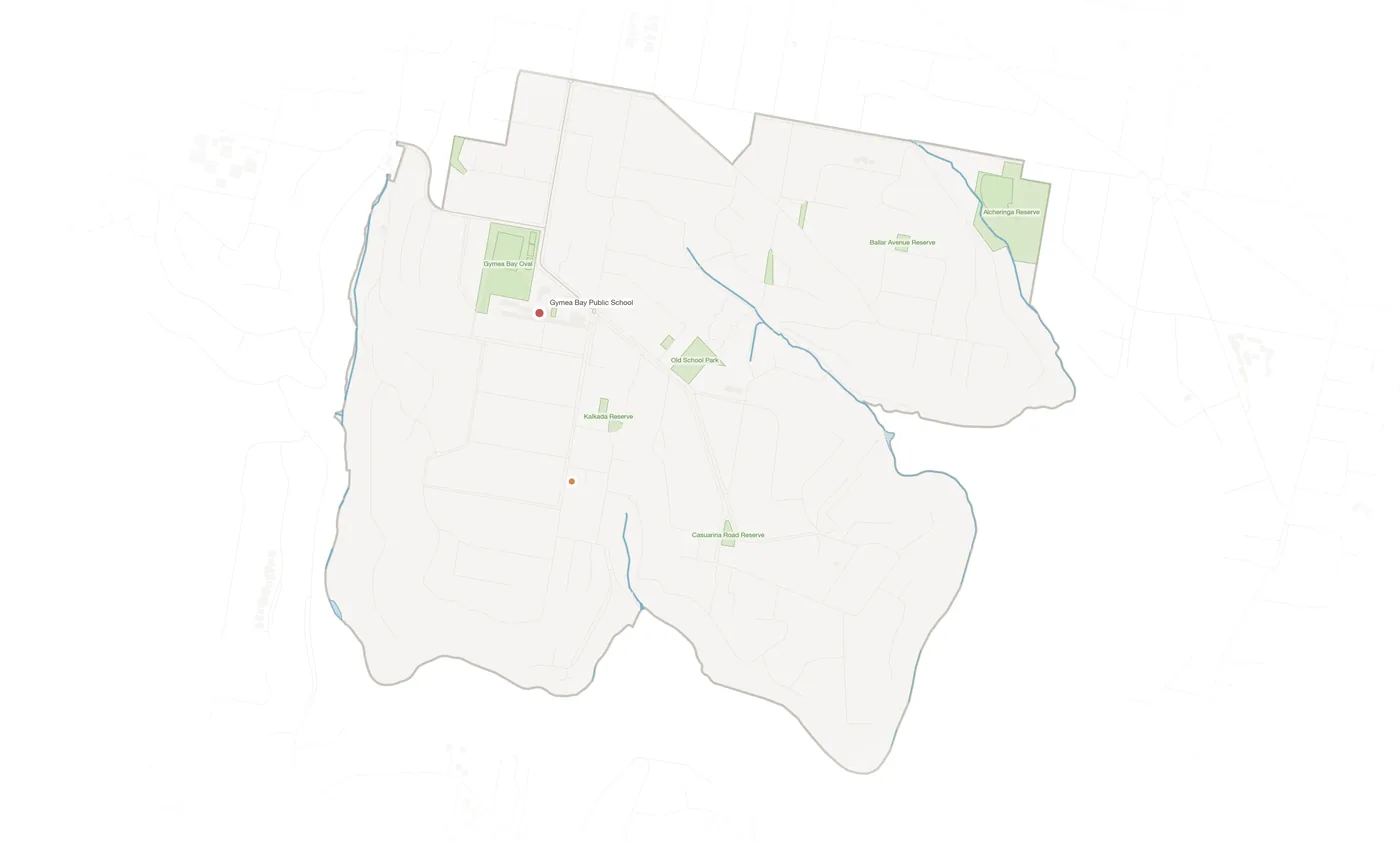 Gymea Bay urban fabric map