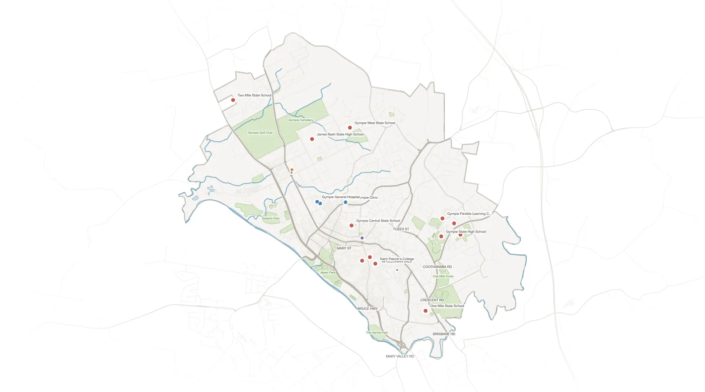 Gympie urban fabric map