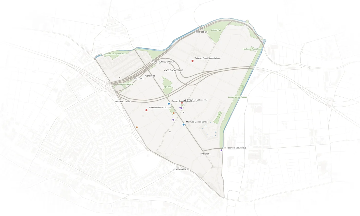 Haberfield urban fabric map