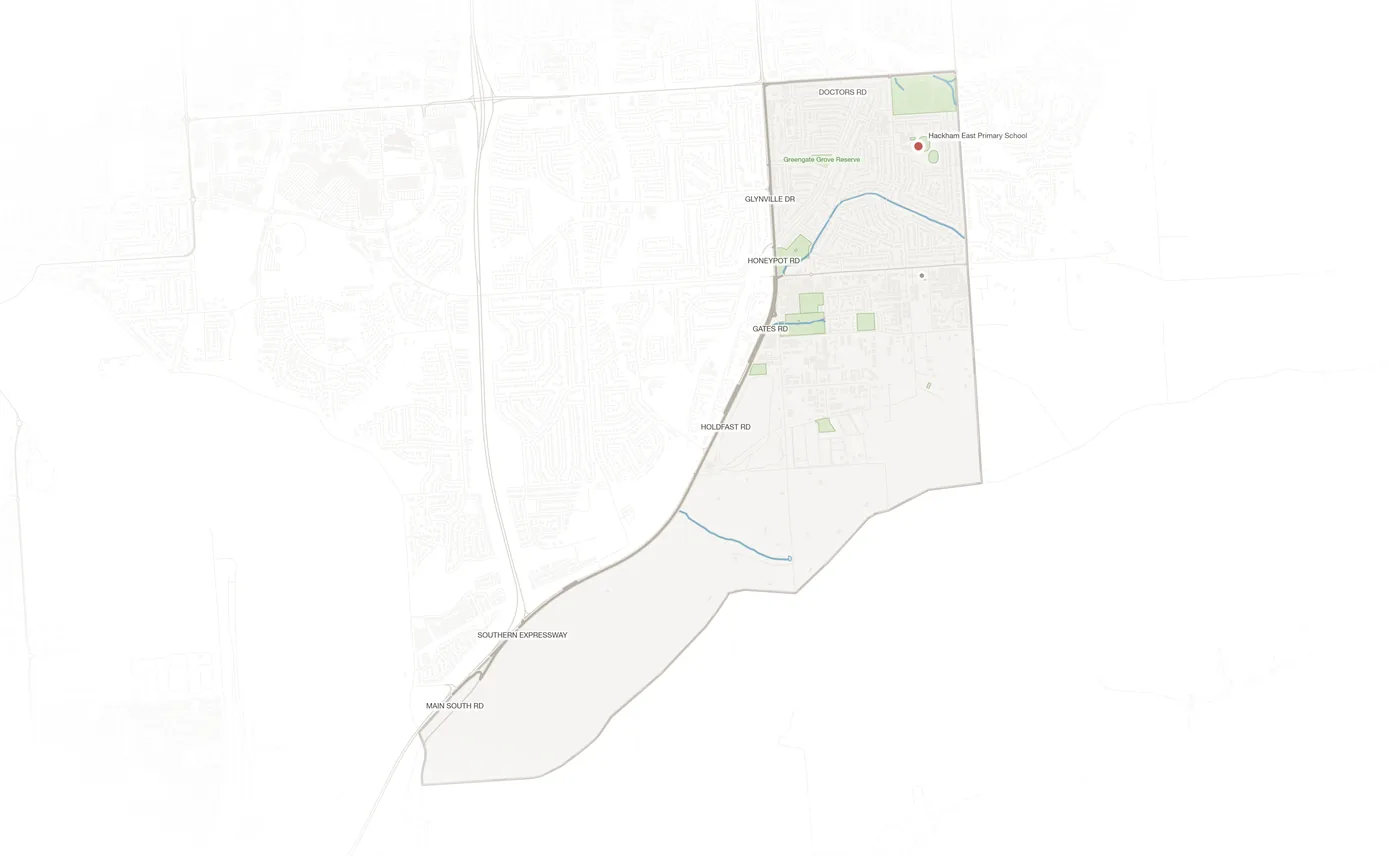 Hackham urban fabric map