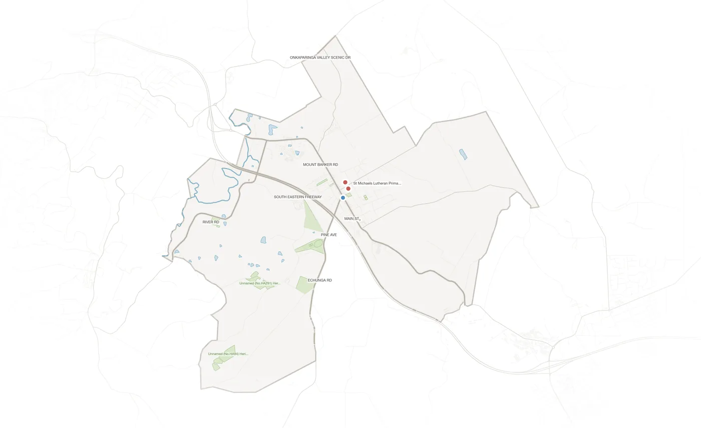 Hahndorf urban fabric map