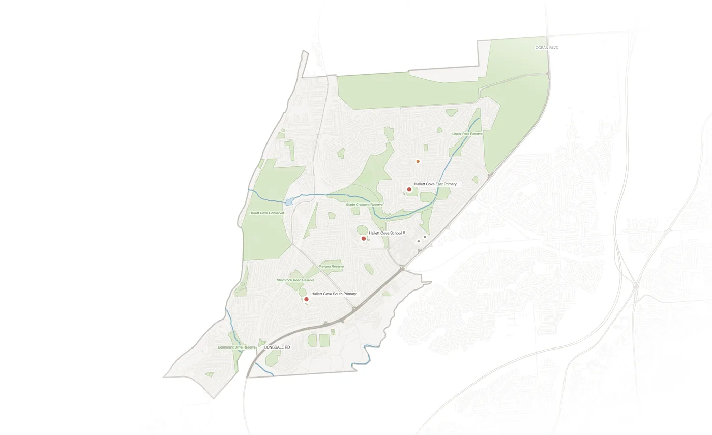 Hallett Cove urban fabric map