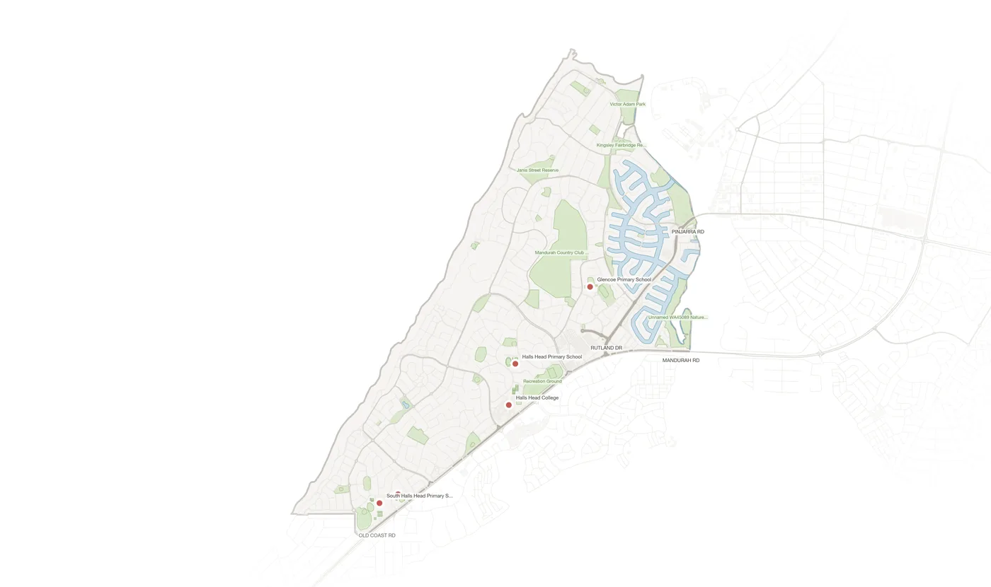 Halls Head urban fabric map