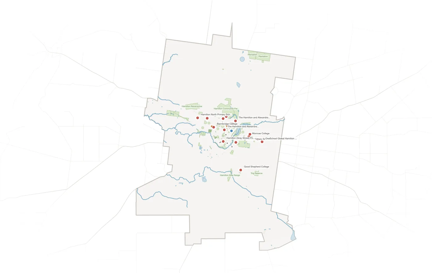 Hamilton urban fabric map