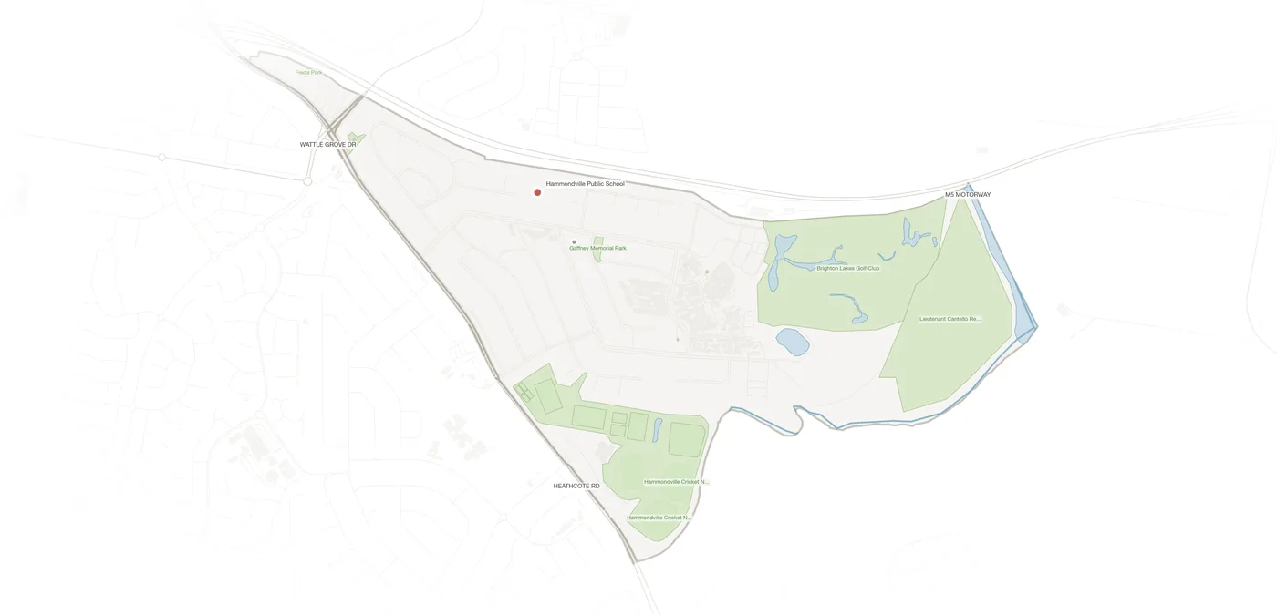 Hammondville urban fabric map