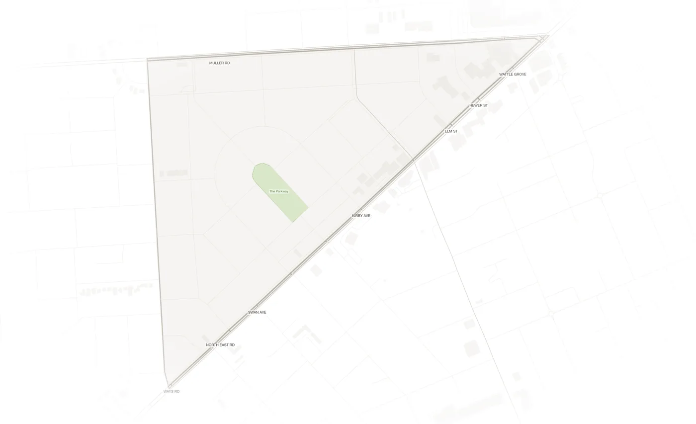 Hampstead Gardens urban fabric map