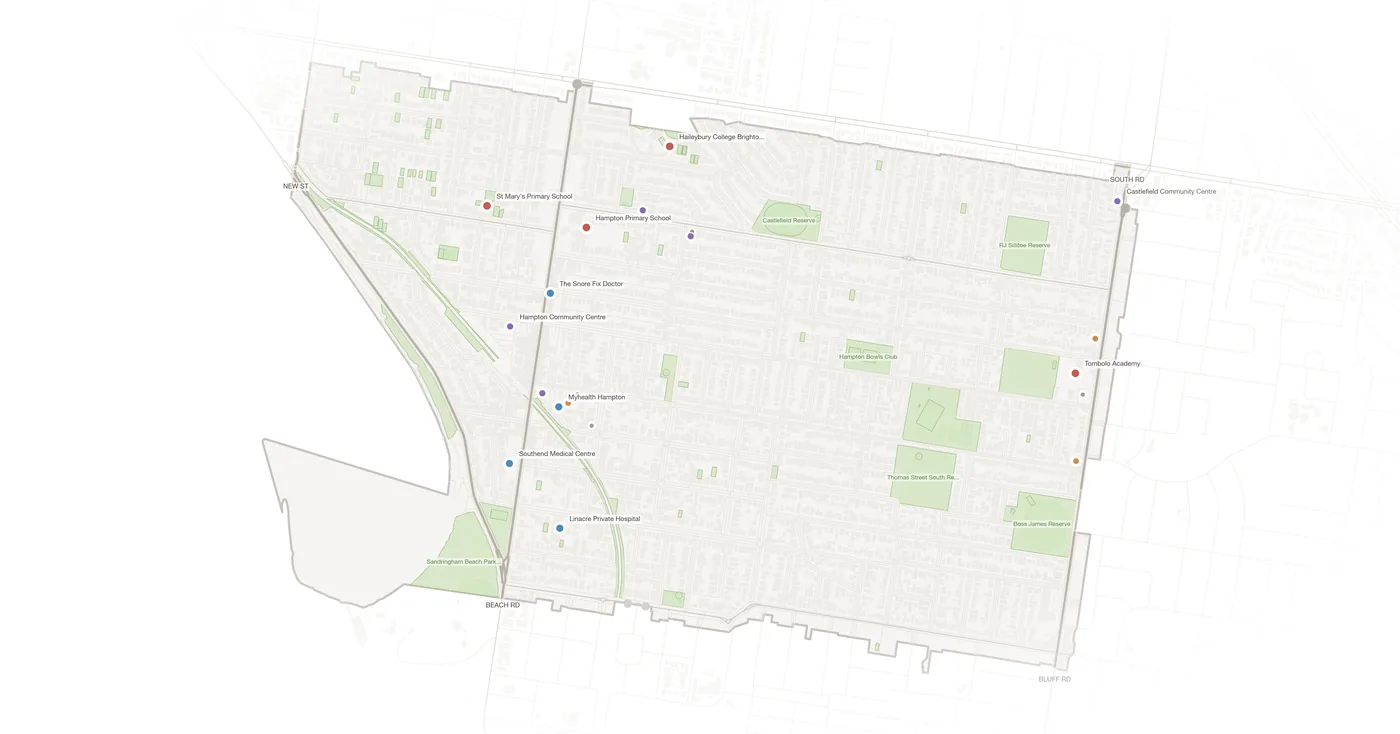 Hampton urban fabric map