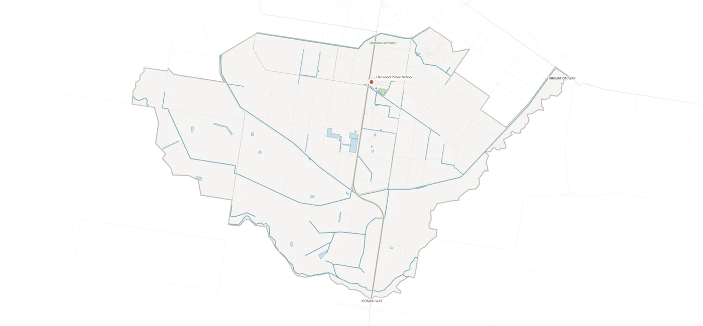 Hanwood urban fabric map