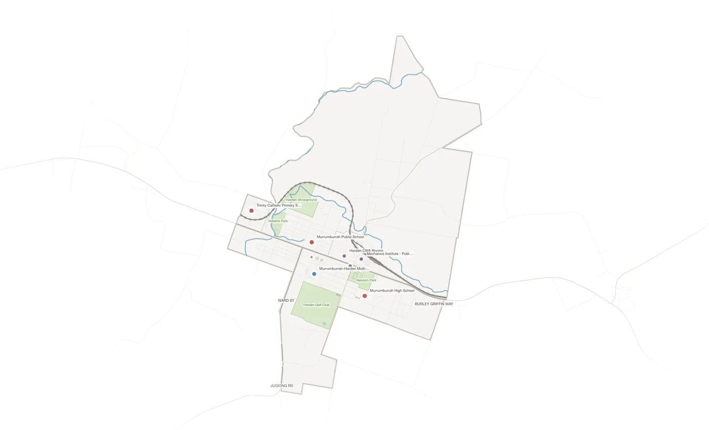 Harden urban fabric map
