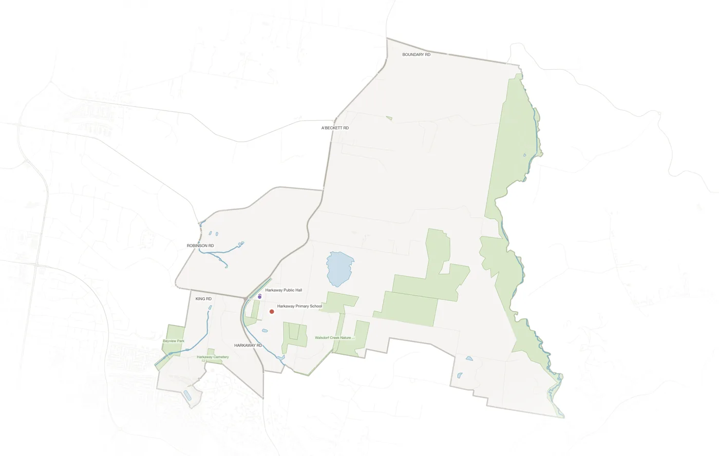 Harkaway urban fabric map
