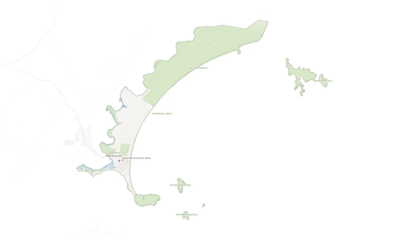 Hawks Nest urban fabric map