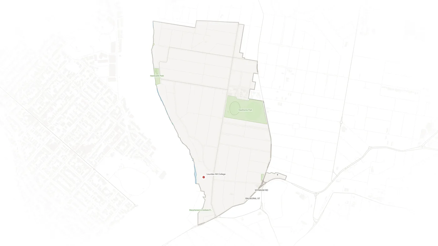 Hawthorne urban fabric map