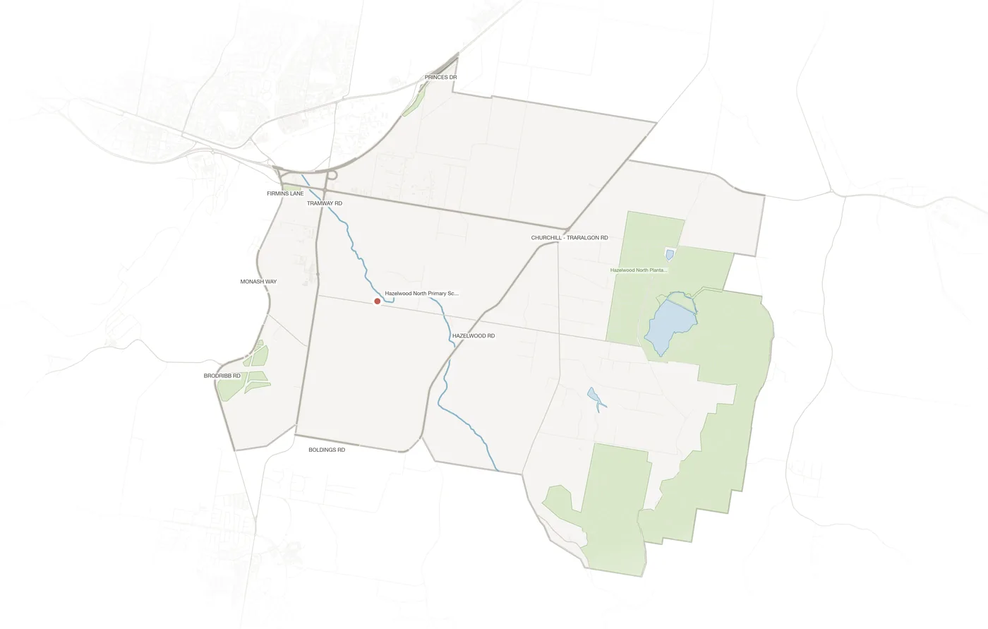 Hazelwood North urban fabric map