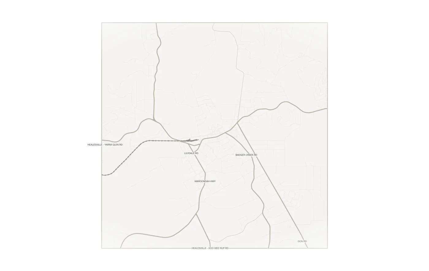 Healesville urban fabric map
