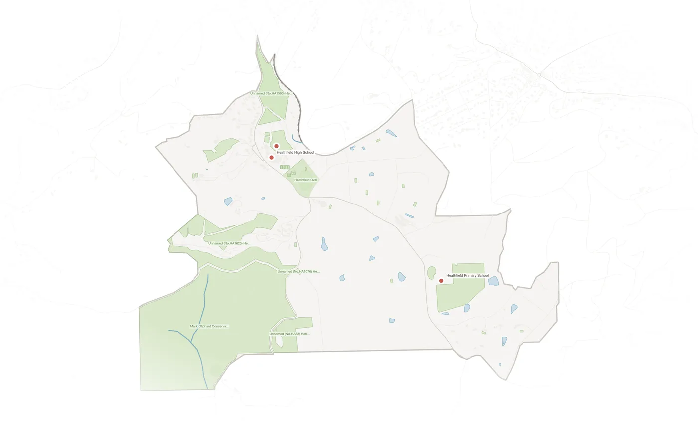 Heathfield urban fabric map