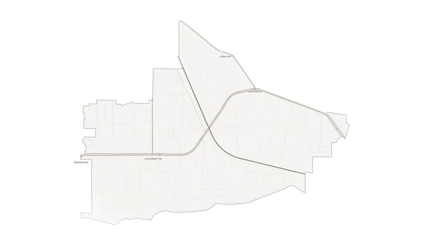 Heathmont urban fabric map