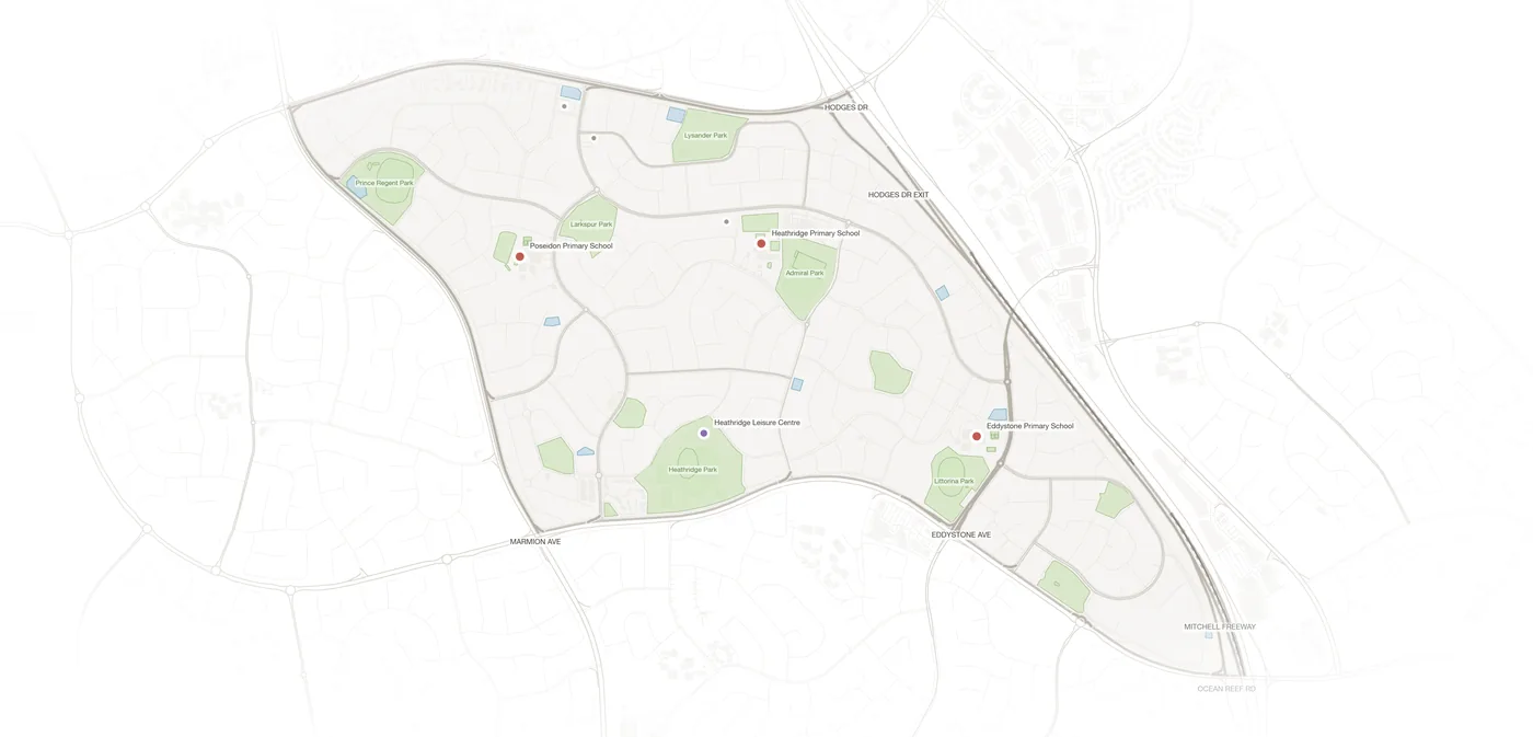 Heathridge urban fabric map