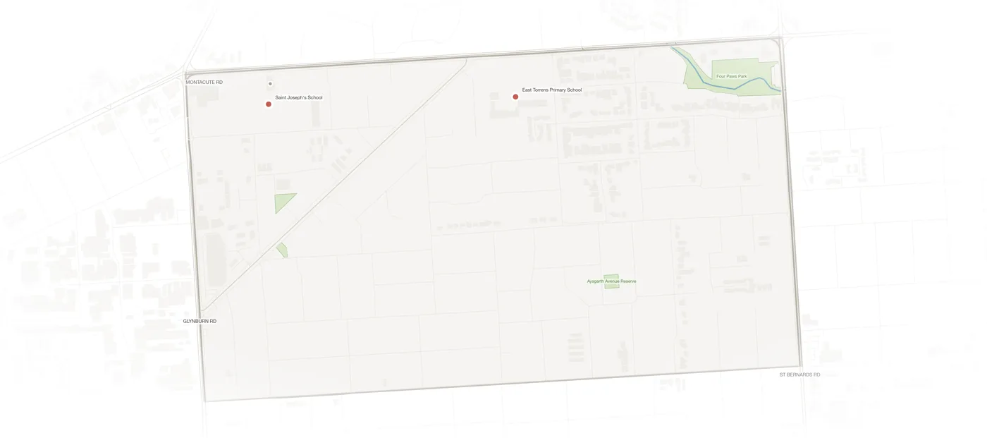 Hectorville urban fabric map
