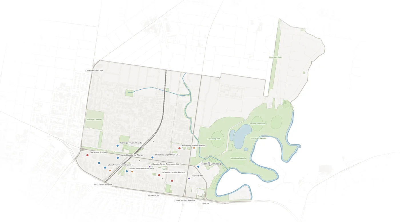 Heidelberg urban fabric map