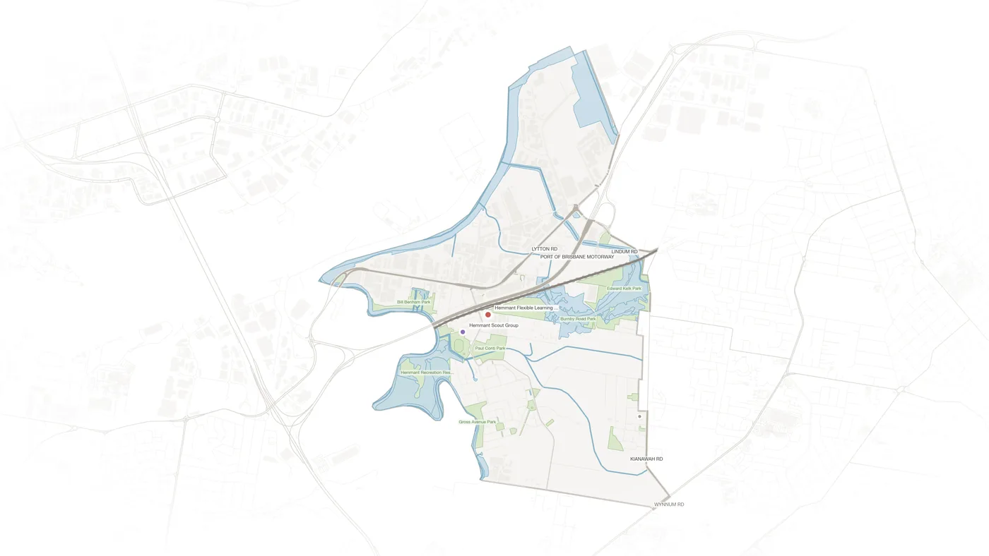 Hemmant urban fabric map