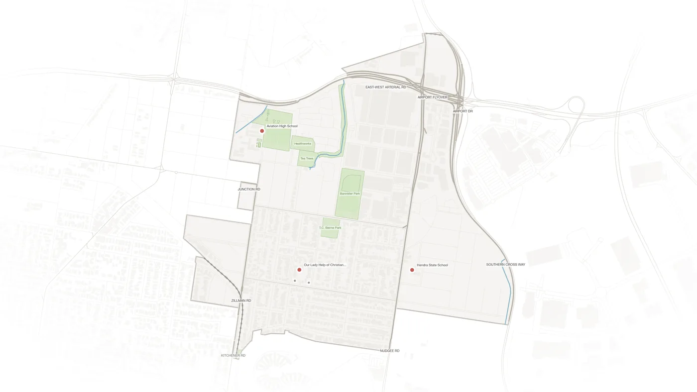 Hendra urban fabric map