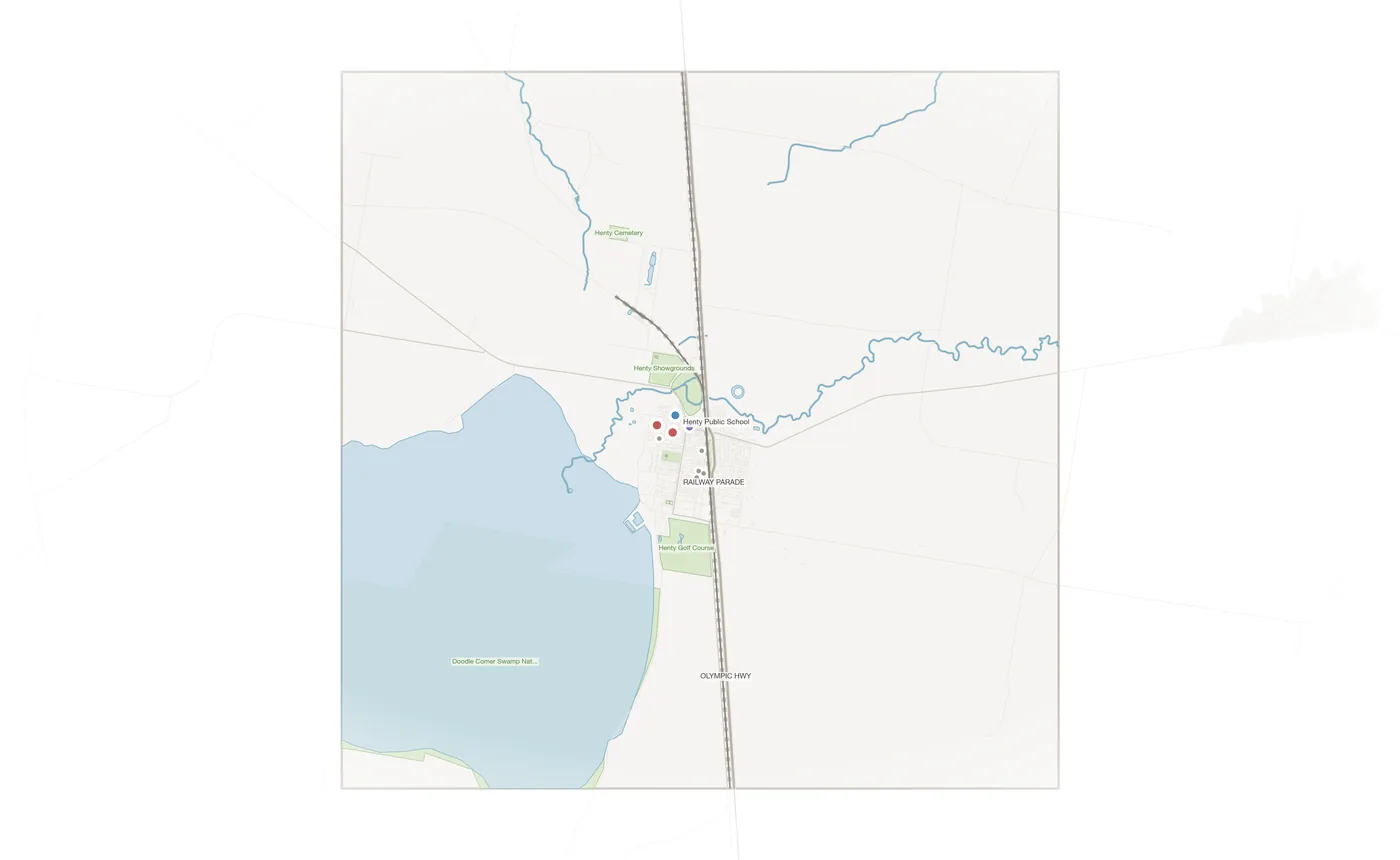 Henty urban fabric map
