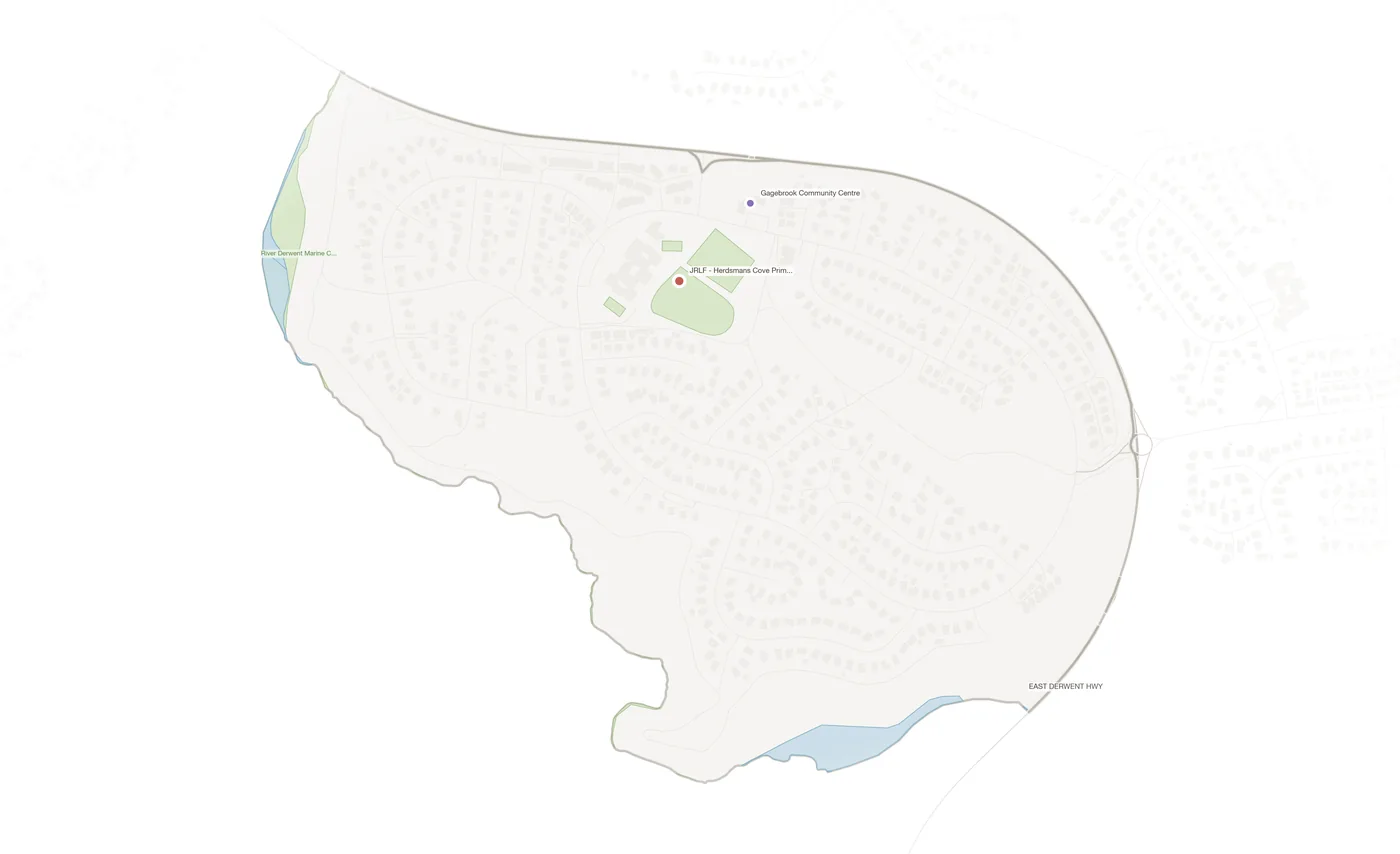 Herdsmans Cove urban fabric map