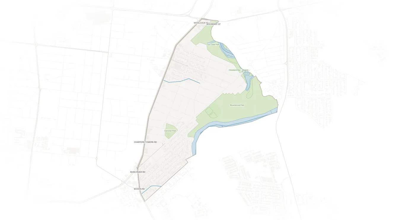 Hermit Park urban fabric map