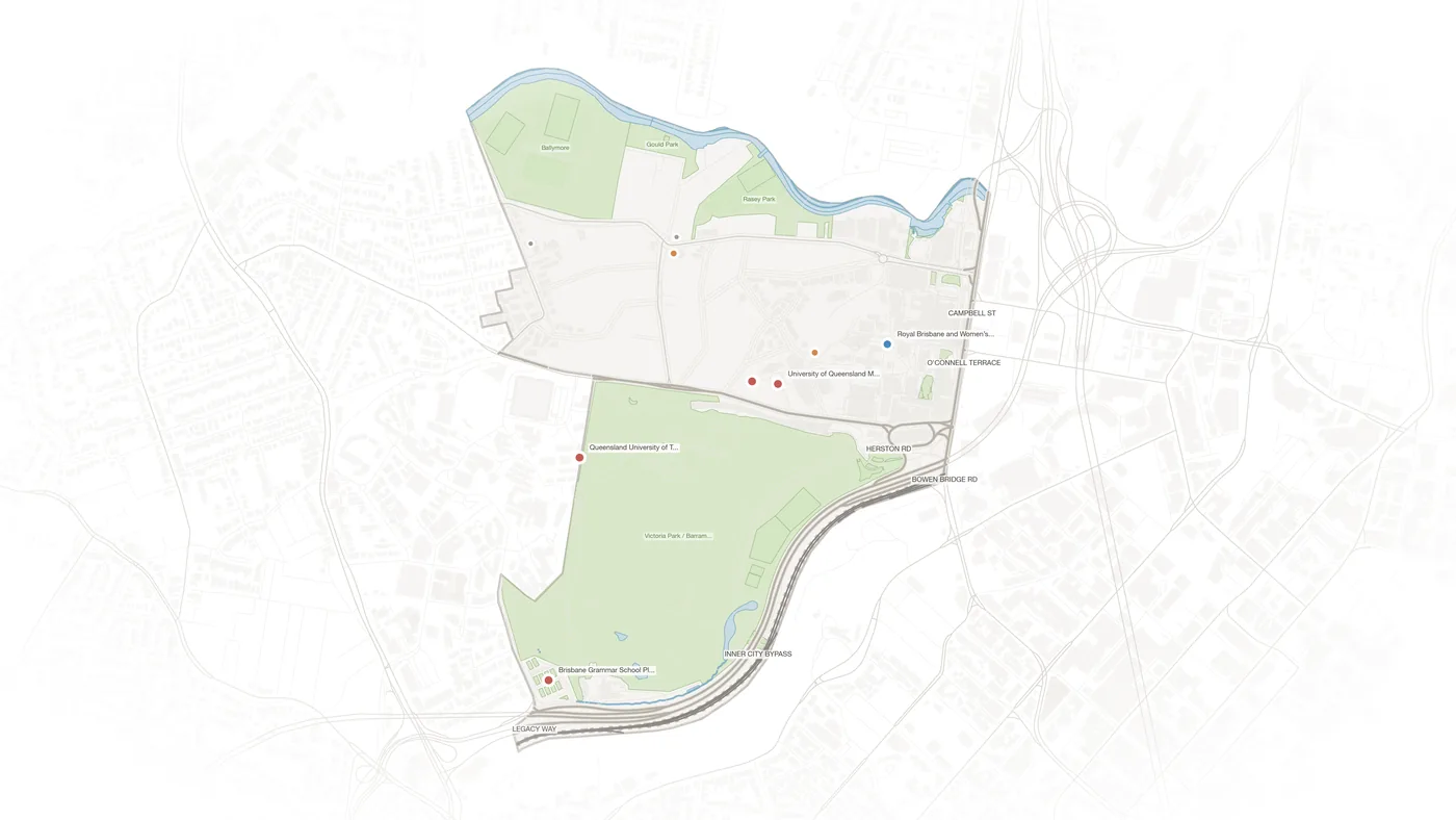 Herston urban fabric map