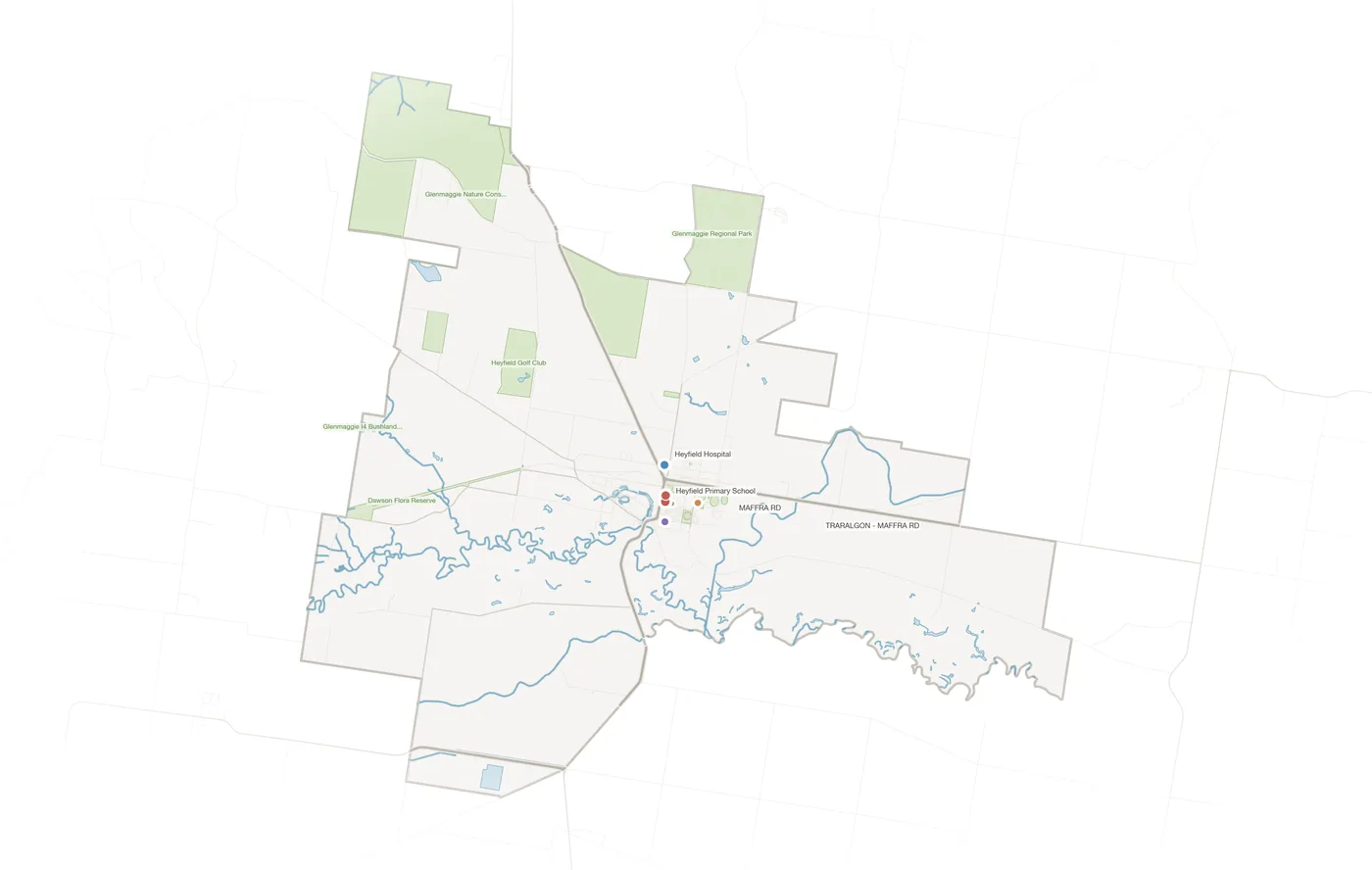 Heyfield urban fabric map