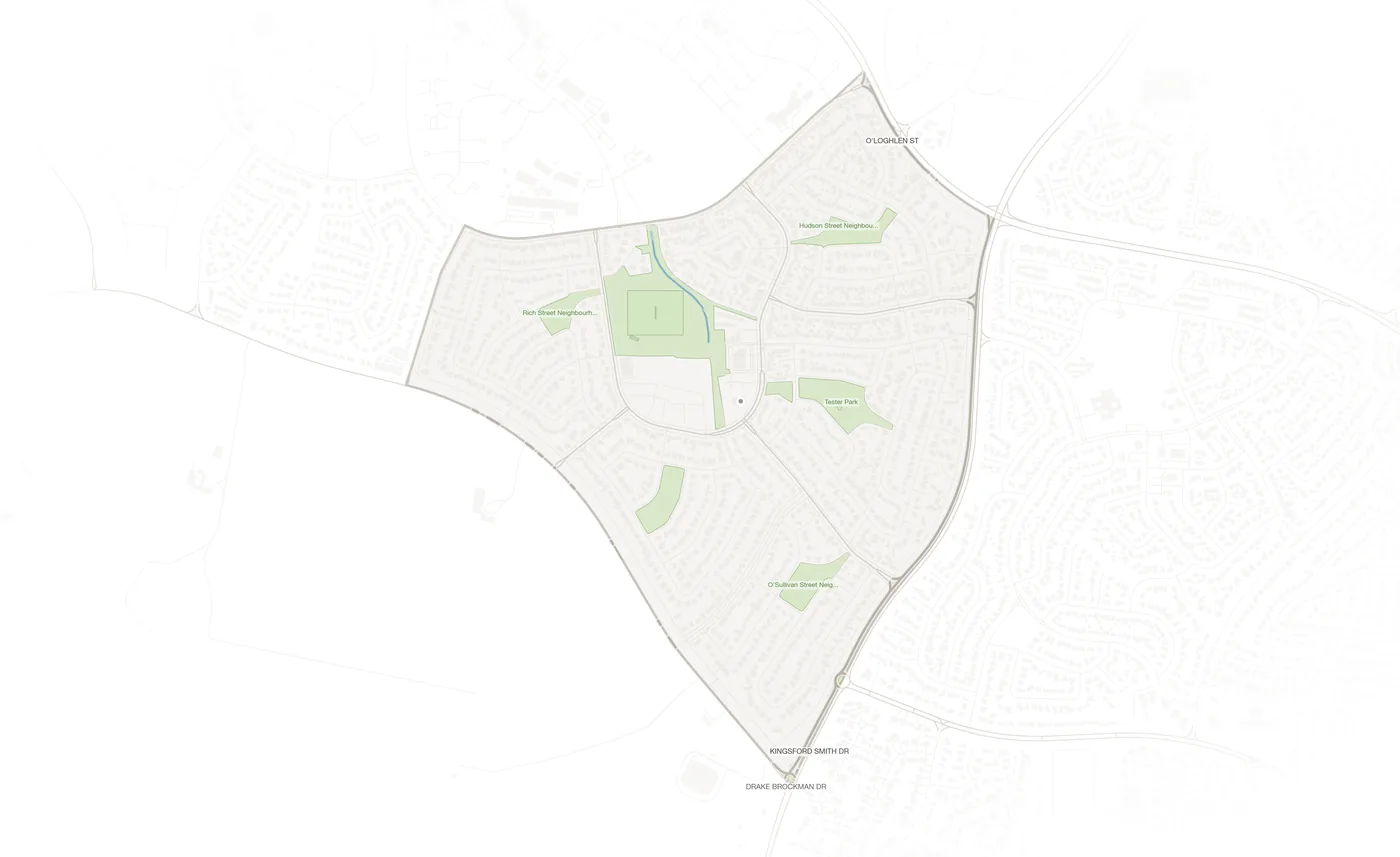 Higgins urban fabric map