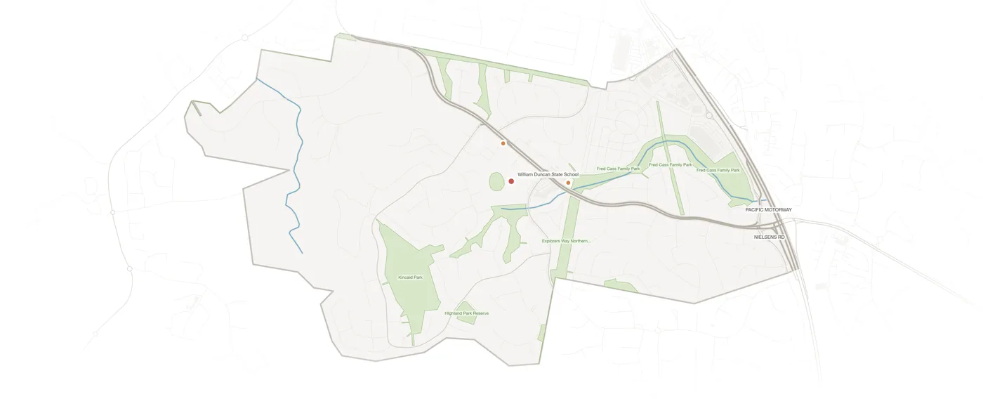 Highland Park urban fabric map