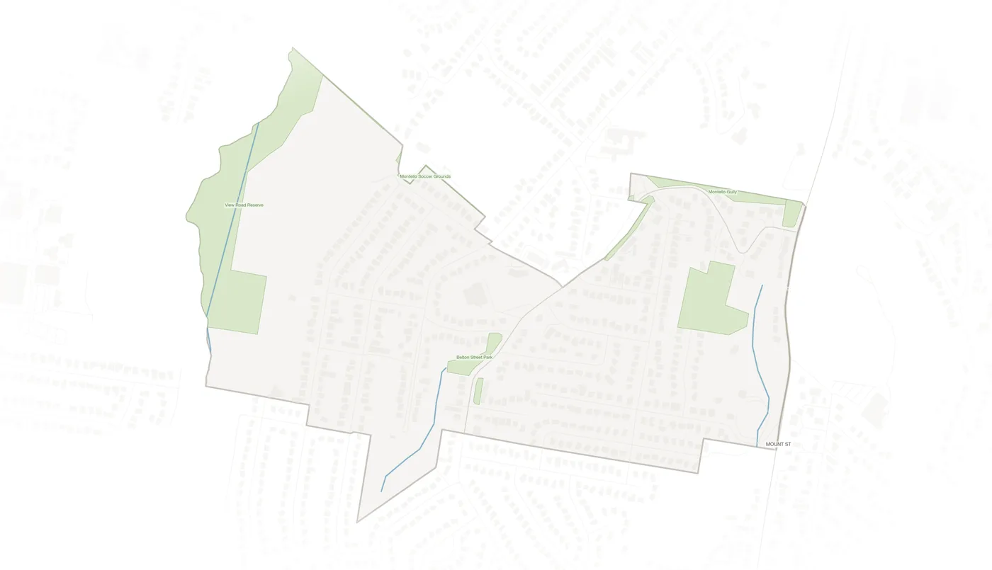 Hillcrest urban fabric map