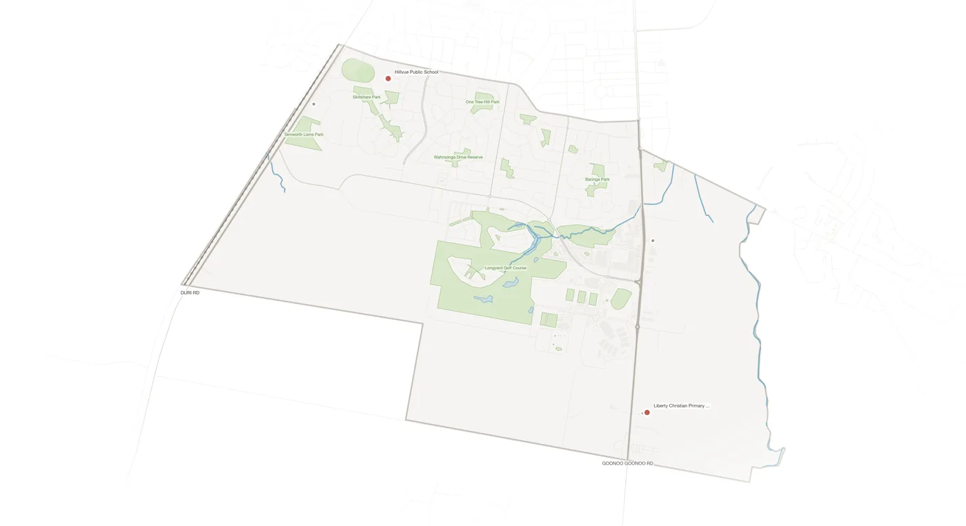 Hillvue urban fabric map