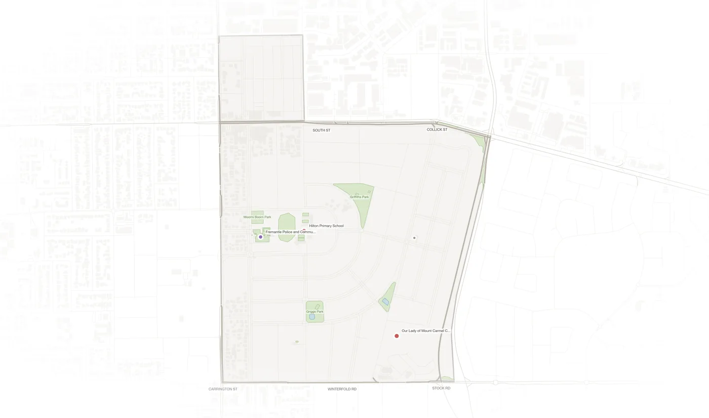 Hilton urban fabric map