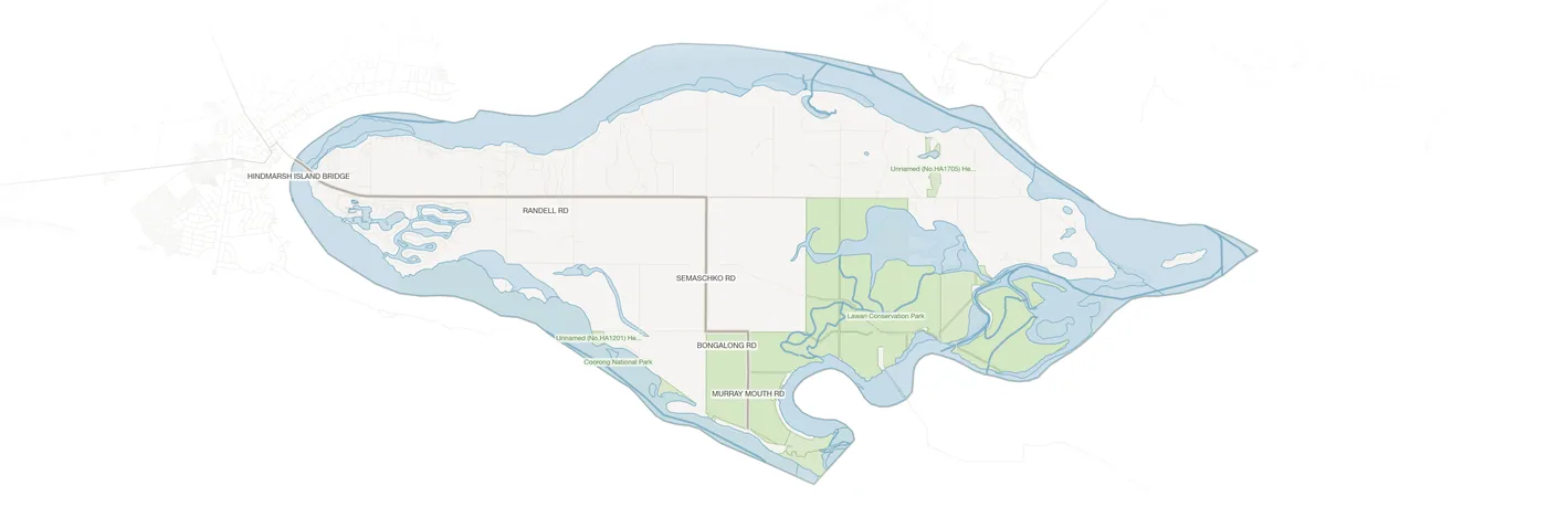 Hindmarsh Island urban fabric map