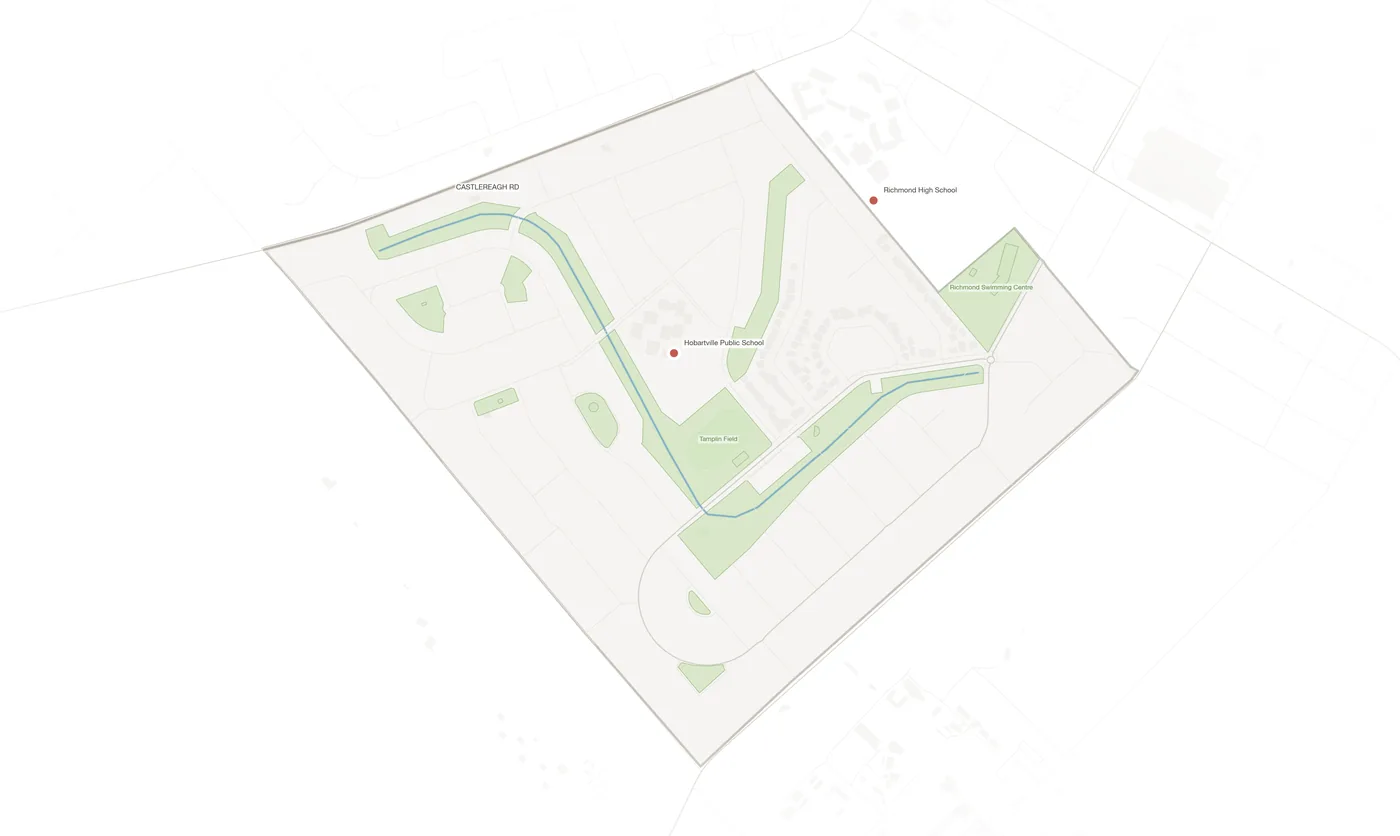 Hobartville urban fabric map